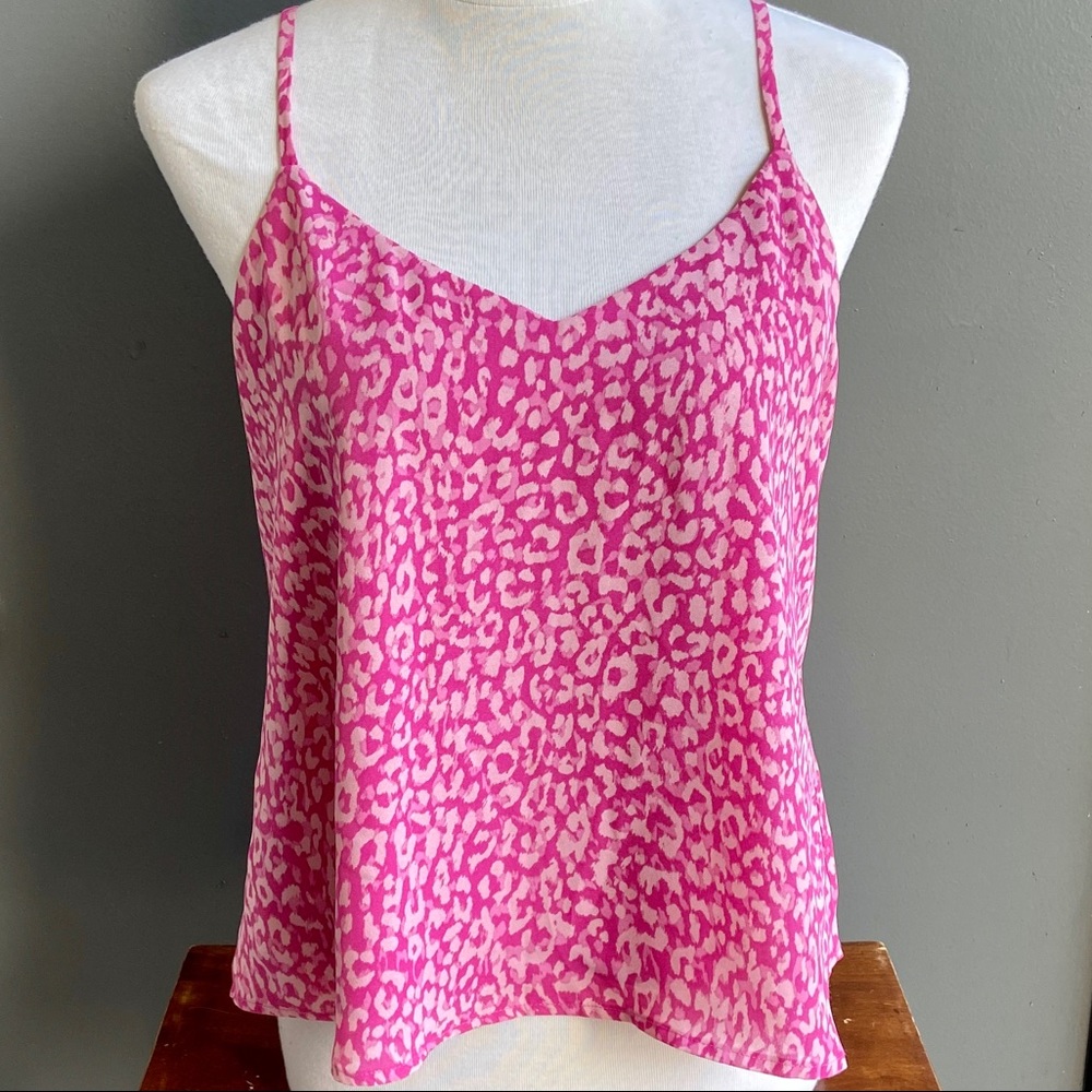 Leith Pink Leopard Top